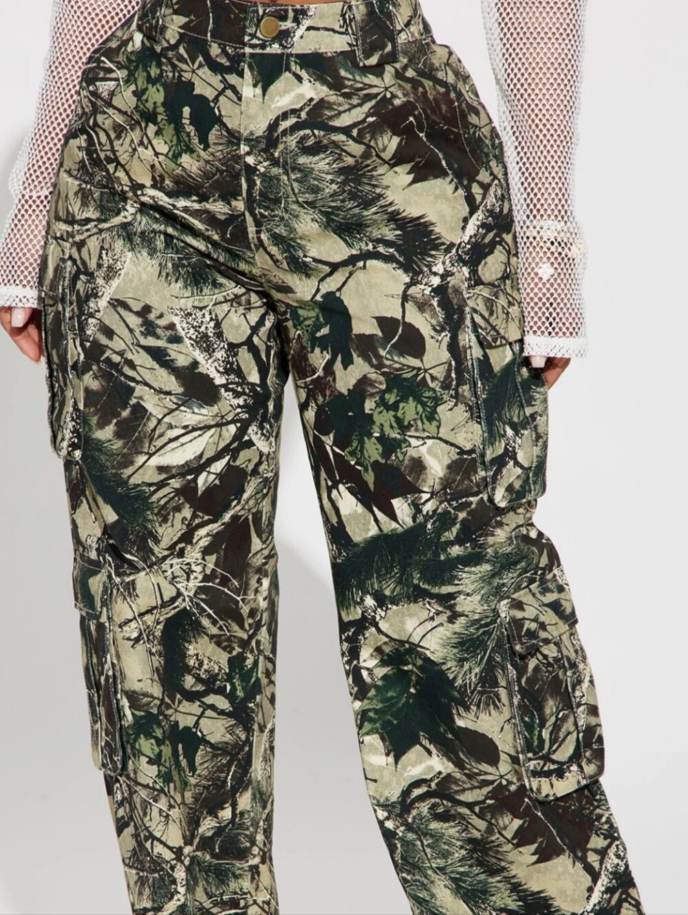 5/$30 Fashion Nova Outdoor Feels Camouflage Utility Cargo Pant  Size 2X